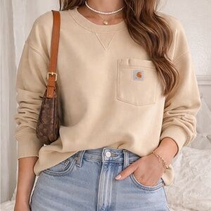 Carhartt Tan Relaxed Fit Sweatshirt